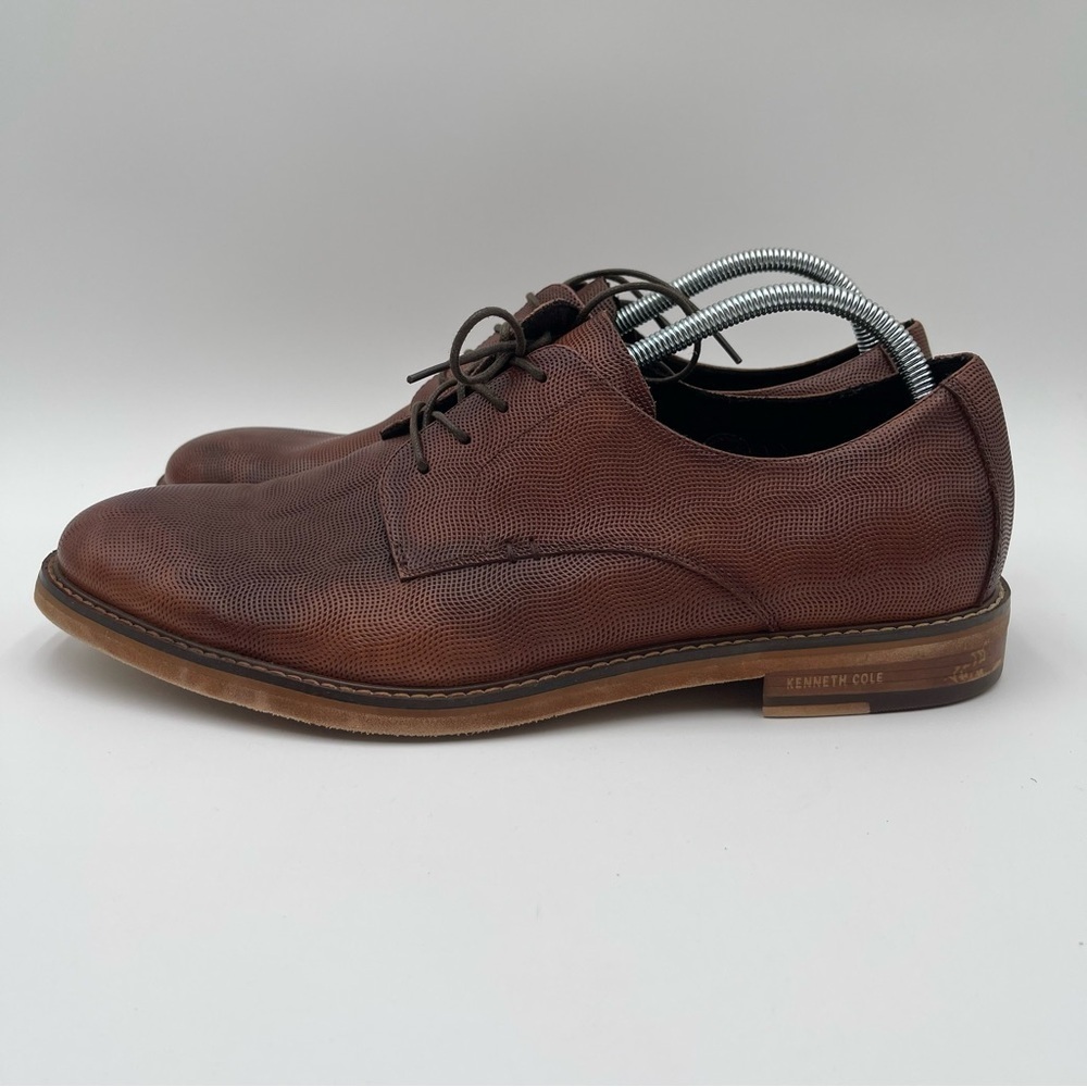 Kenneth Cole New York Men's Dance Lace Up Oxford Brown Size 11.5 Dress Shoes - Picture 2 of 12